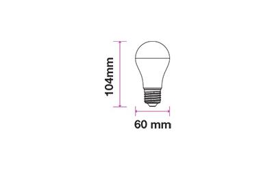 LED žárovka E27 6,5 W teplá bílá 5 let záruka A++