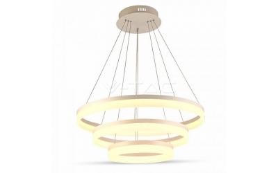 LED lustr závěsný 80 W 3-kruhový stmívatelný denní bílá