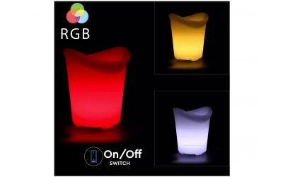 Nabíjecí zahradní dekorativní svítidlo RGB kbelík na led 29x33 cm IP54
