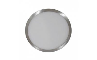 LED panel přisazený kruhový 12 W denní bílá broušený nikel