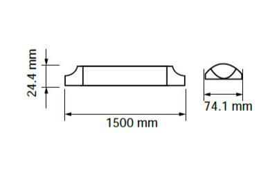LED lineární svítidlo 150 cm 38 W denní bílá s 5-letou zárukou a vysokým výkonem