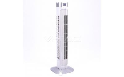 Ventilátor stojanový 90 cm 55 W s dálovým ovládáním bílý