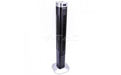 Ventilátor stojanový 120 cm 55 W s dálovým ovládáním černý