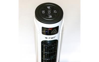 Ventilátor stojanový 120 cm 55 W s dálovým ovládáním černobílý