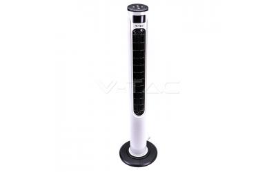 Ventilátor stojanový 120 cm 55 W s dálovým ovládáním černobílý