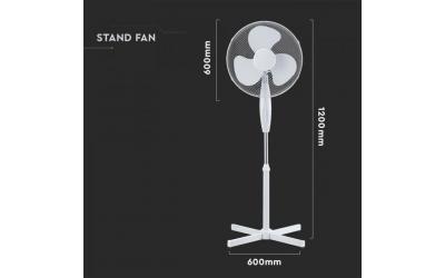 Stojanový ventilátor 40 W bílý