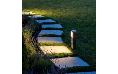 LED betonová zahradní lampa 12 W 3000K tmavá
