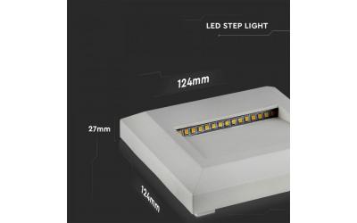 LED nástěnné svítidlo čtverec 2 W denní bílá bílé IP65