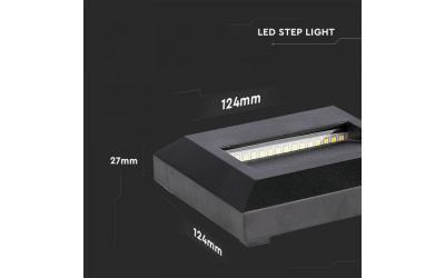 LED nástěnné svítidlo čtverec 2 W denní bílá černé IP65