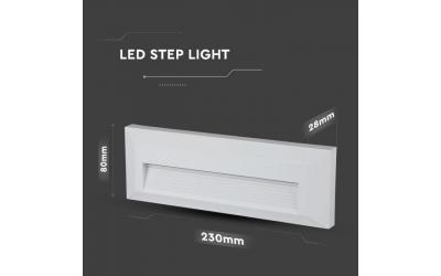 LED nástěnné svítidlo obdélník 3 W denní bílá bílá IP65
