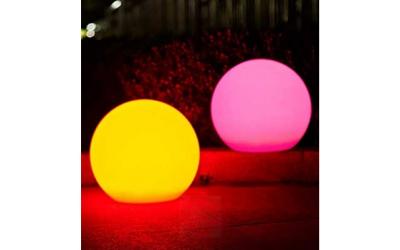 Nabíjecí zahradní dekorativní svítidlo RGB koule prúměr 40 cm cm IP65