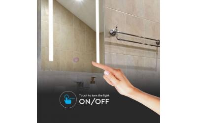 LED koupelnové zrcadlo 27 W s měnitelnou barvou světla protizahmlívací systém dotykové ovládaní