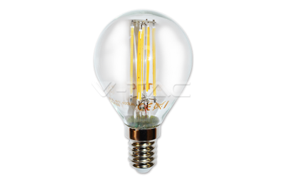 LED žárovka filament E14 hruška 4W teplá bílá sko