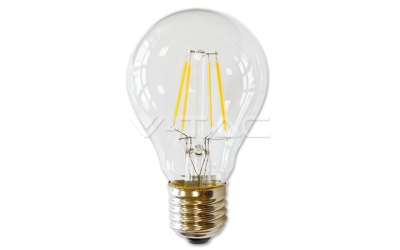 LED žárovka filament 4 W E27 teplá bílá stmívatelná číra