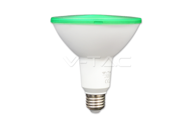 LED žárovka E27 PAR38 15 W s krytím IP65 zelená
