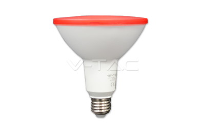 LED žárovka E27 PAR38 15 W s krytím IP65 červená