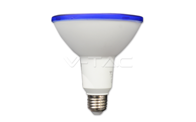 LED žárovka E27 PAR38 15 W s krytím IP65 modrá