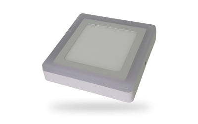 LED přisazený panel TWIN LED čtverec 6+2 W teplá bílá