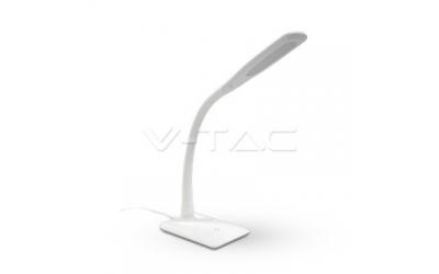 LED stolní lampa 7W denní bílá, bílé tělo