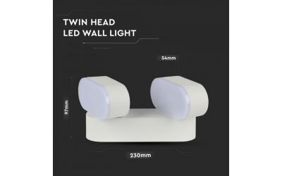 LED nástenné svítidlo 12 W bílé otočné teplá bílá