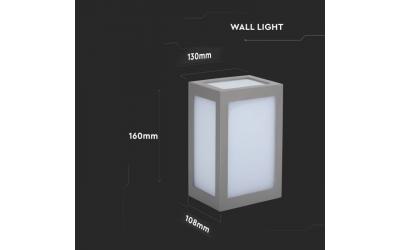 LED nástenné svítidlo kvádr 12 W denní bílá IP65 šedé
