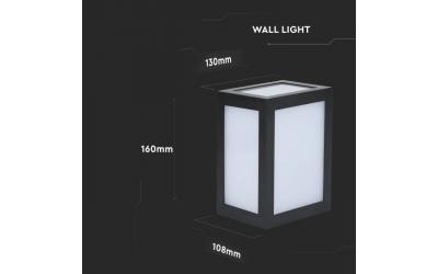 LED nástenné svítidlo kvádr 12 W denní bílá IP65 černé