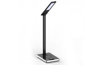 LED stolní lampička s bezdrátovou nabíječkou 5 W měnitelná barva světla stmívatelná černá