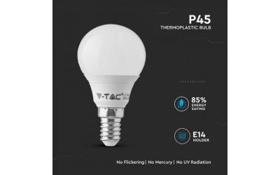 LED žárovka E14 7 W studená bílá 5 let záruka P45 plastová