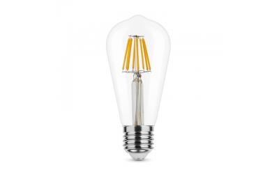 LED žárovka filament 8 W teplá bílá ST64