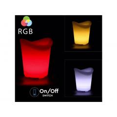 Nabíjecí zahradní dekorativní svítidlo RGB kbelík na led 29x33 cm IP54
