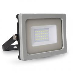 LED reflektor SMD SLIM 20 W teplá bílá, šedo-černý