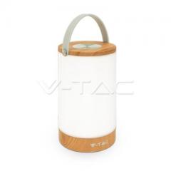 Dobíjecí LED stolní lampa 5 W se zabudovanou Powe bankou stmívatelní, imitace dřeva