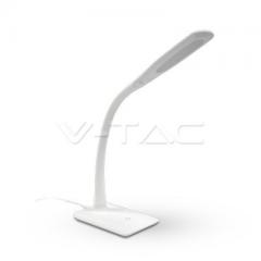 LED stolní lampa 7W denní bílá, bílé tělo
