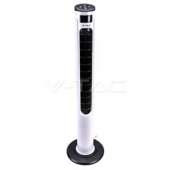 Ventilátor stojanový 120 cm 55 W s dálovým ovládáním černobílý