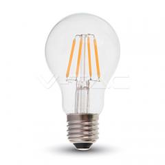 LED filament žárovka  E27 6 W teplá bílá klasická čirá 5 let záruka
