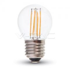 LED filament žárovka E27 malá banka 4W teplá bílá stmívatelná