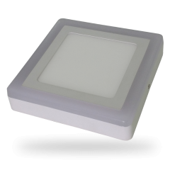 LED přisazený čtvercový panel TWIN LED 12+3 W teplá bílá