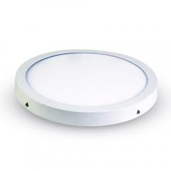 LED přisazený panel kruhový 48 W teplá bílá bílý hliník