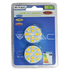 Bodová LED žárovka G4 jednostranní s výkonem 2,5 W, teplá bílá, blister 2-pack