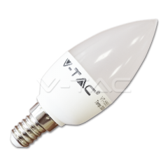 LED žárovka E14 svíčka s výkonem 6 W, denní bílá, plastová